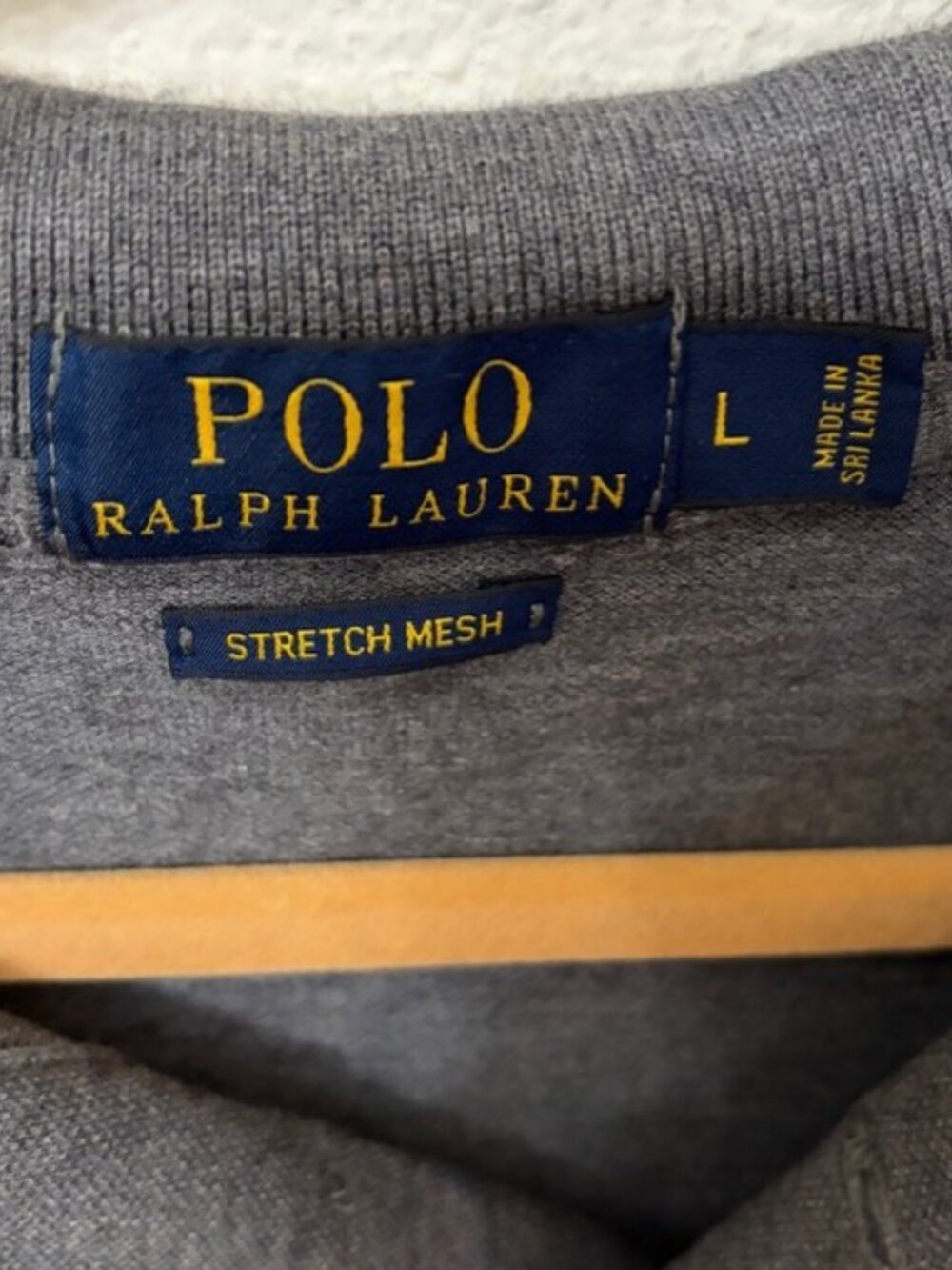 Polo Ralph Lauren Heather Gray Polo Shirt Short Sleeve Preppy Cotton Men's Large - Picture 5 of 6